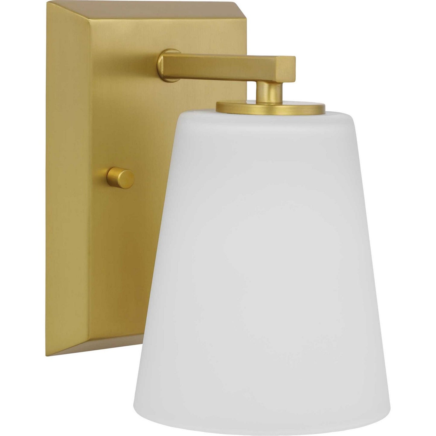 Vertex One Light Bath in Brushed Gold