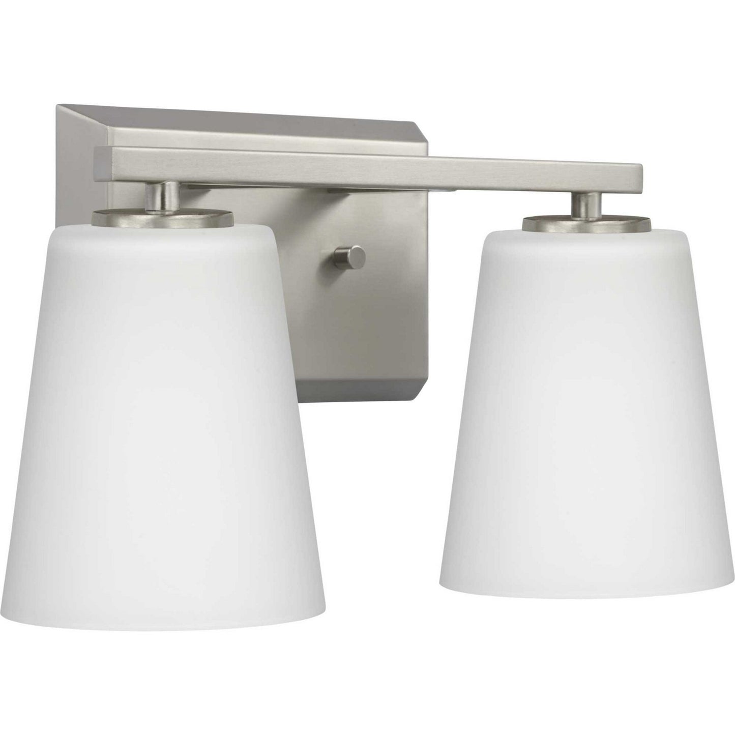 Vertex Two Light Bath in Brushed Nickel