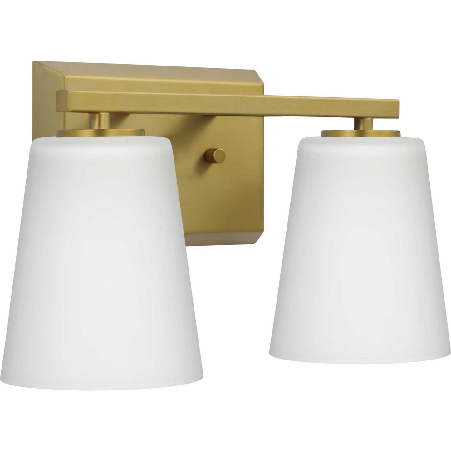 Vertex Two Light Bath in Brushed Gold