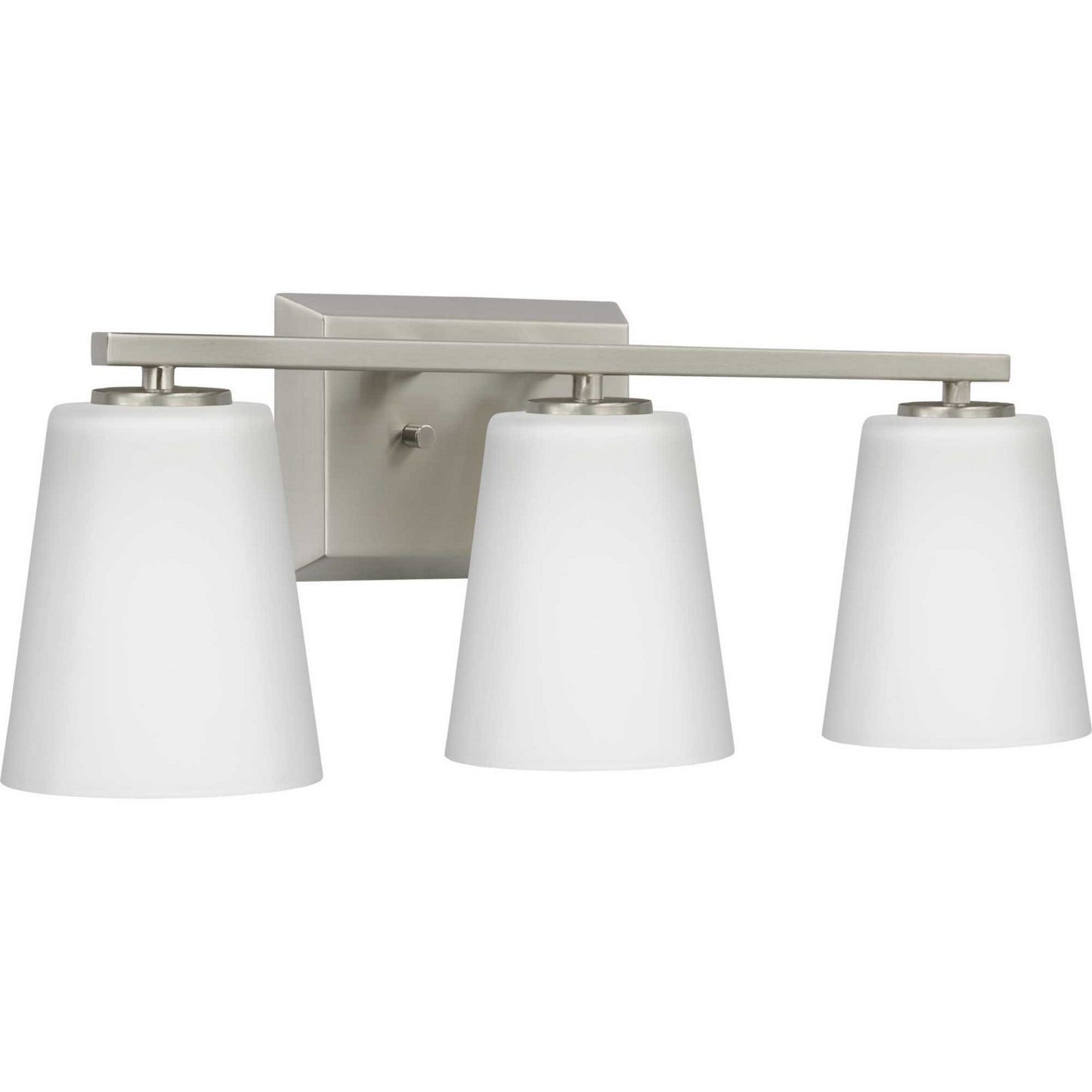 Vertex Three Light Bath in Brushed Nickel