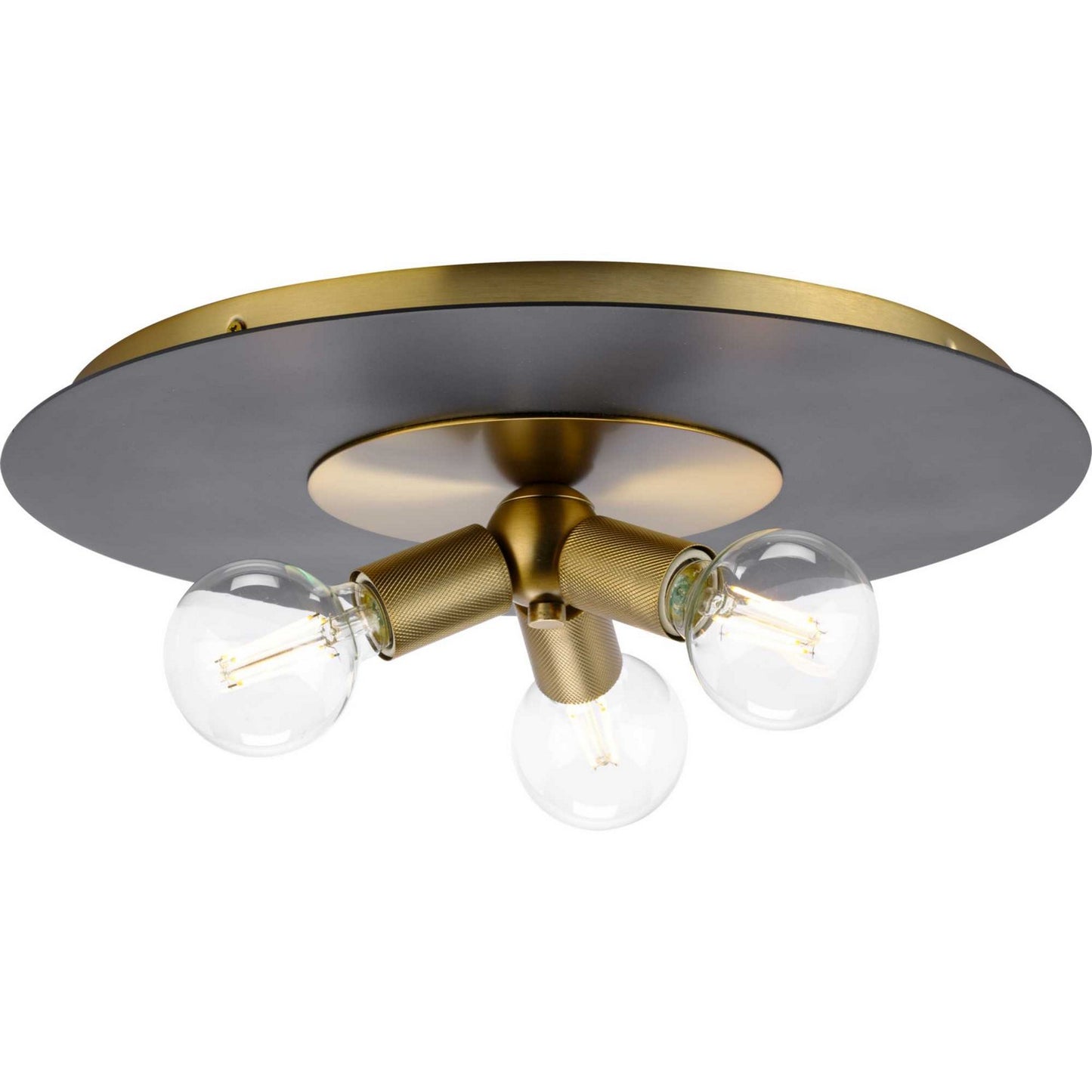 Trimble Three Light Flush Mount in Brushed Bronze