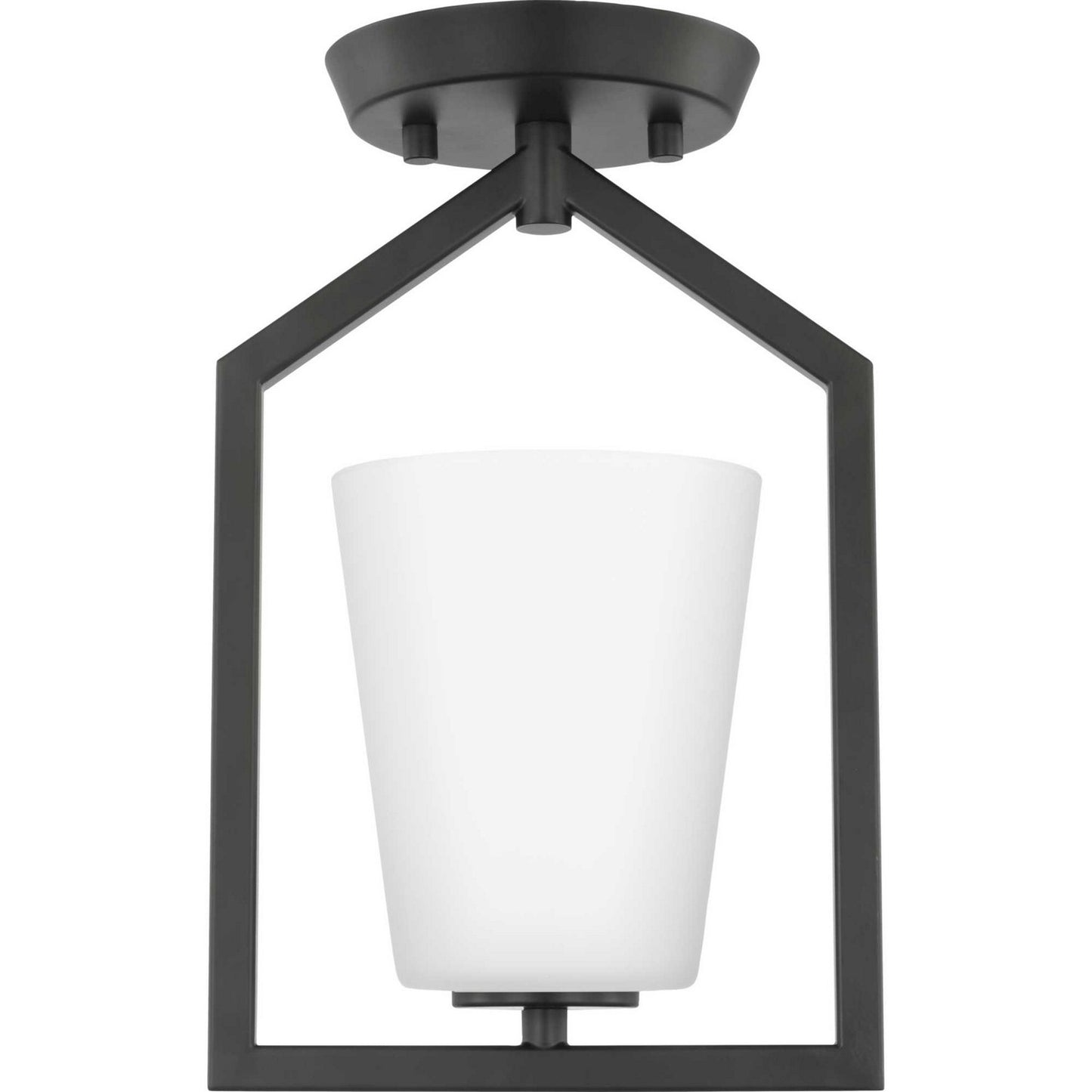 Progress Lighting - P350259-31M - One Light Semi Flush Mount - Vertex - Matte Black