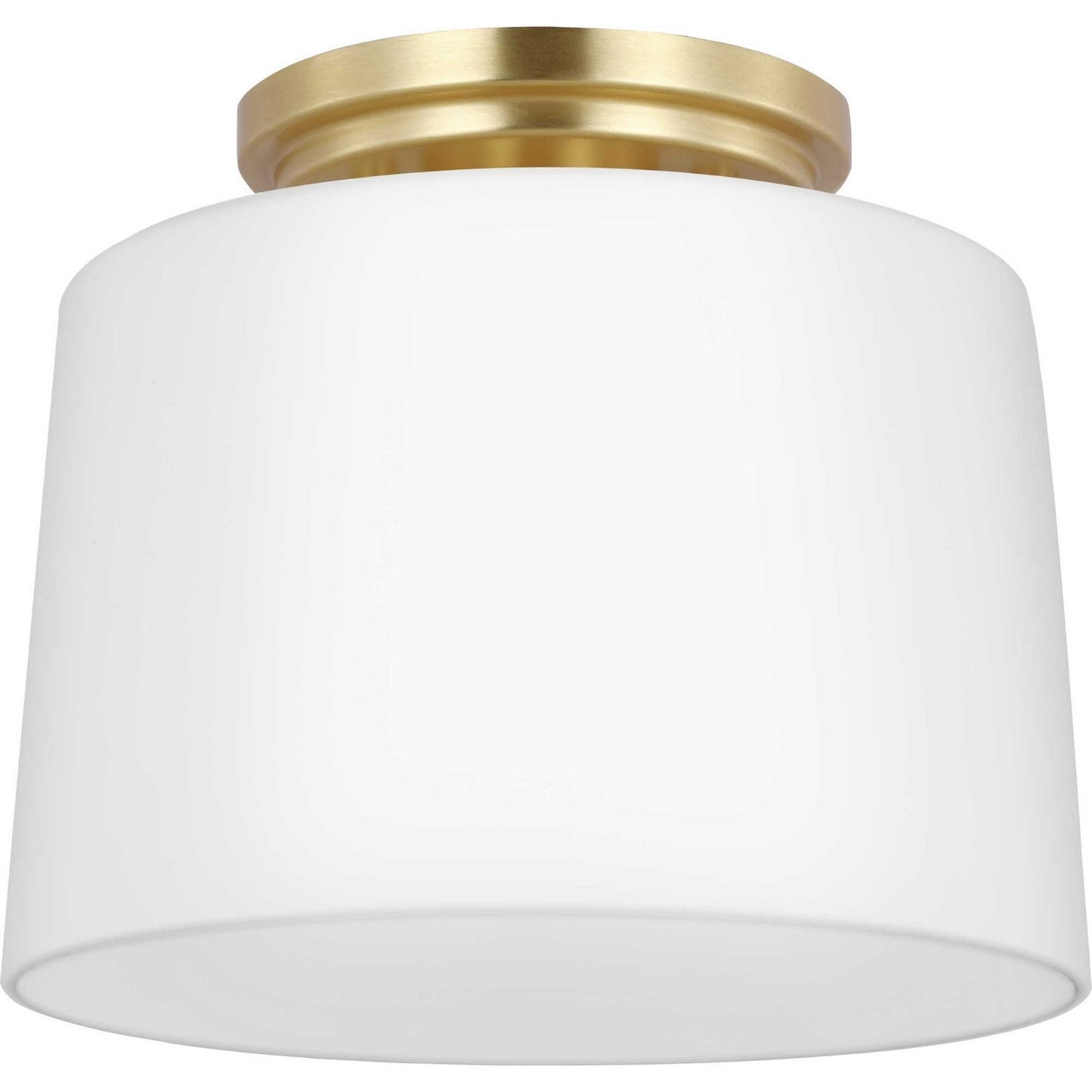 Adley One Light Flush Mount in Satin Brass