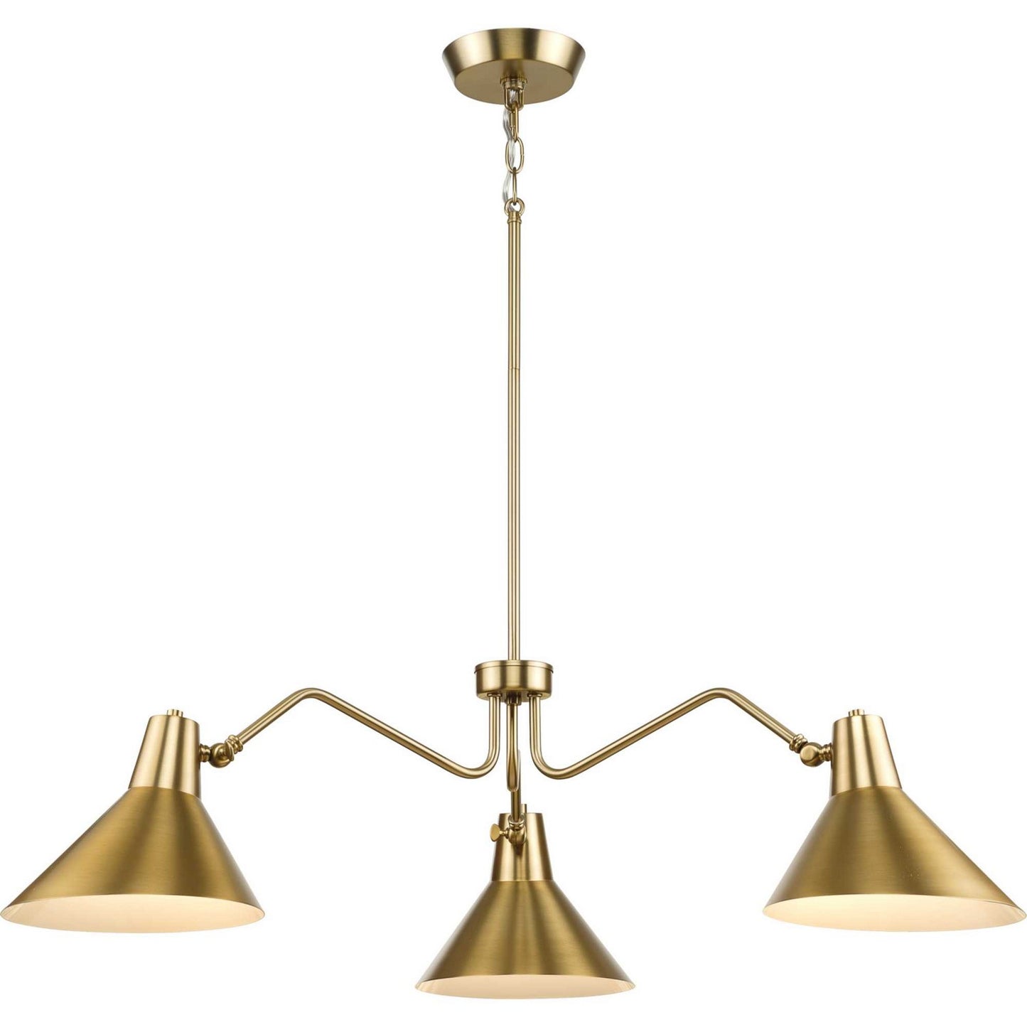 Trimble Three Light Chandelier in Brushed Bronze