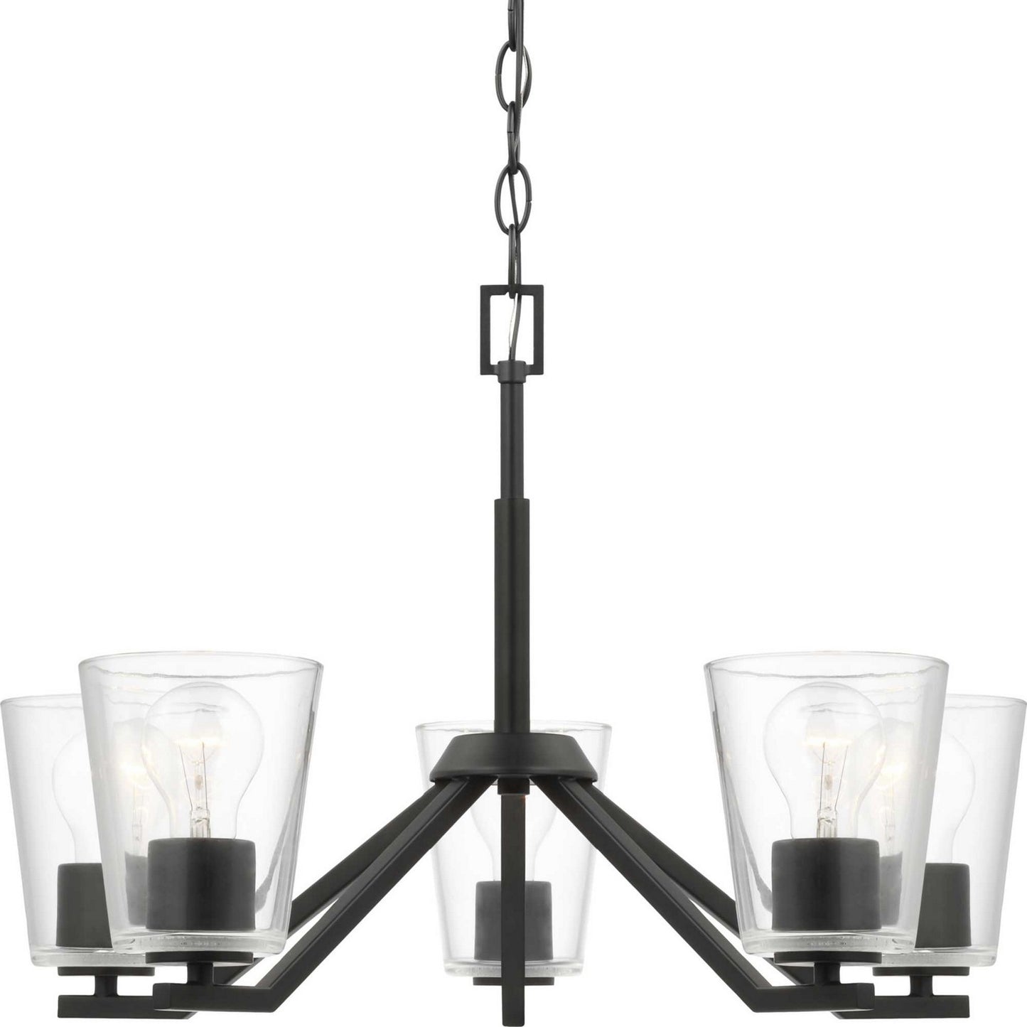 Progress Lighting - P400341-31M - Five Light Chandelier - Vertex - Matte Black