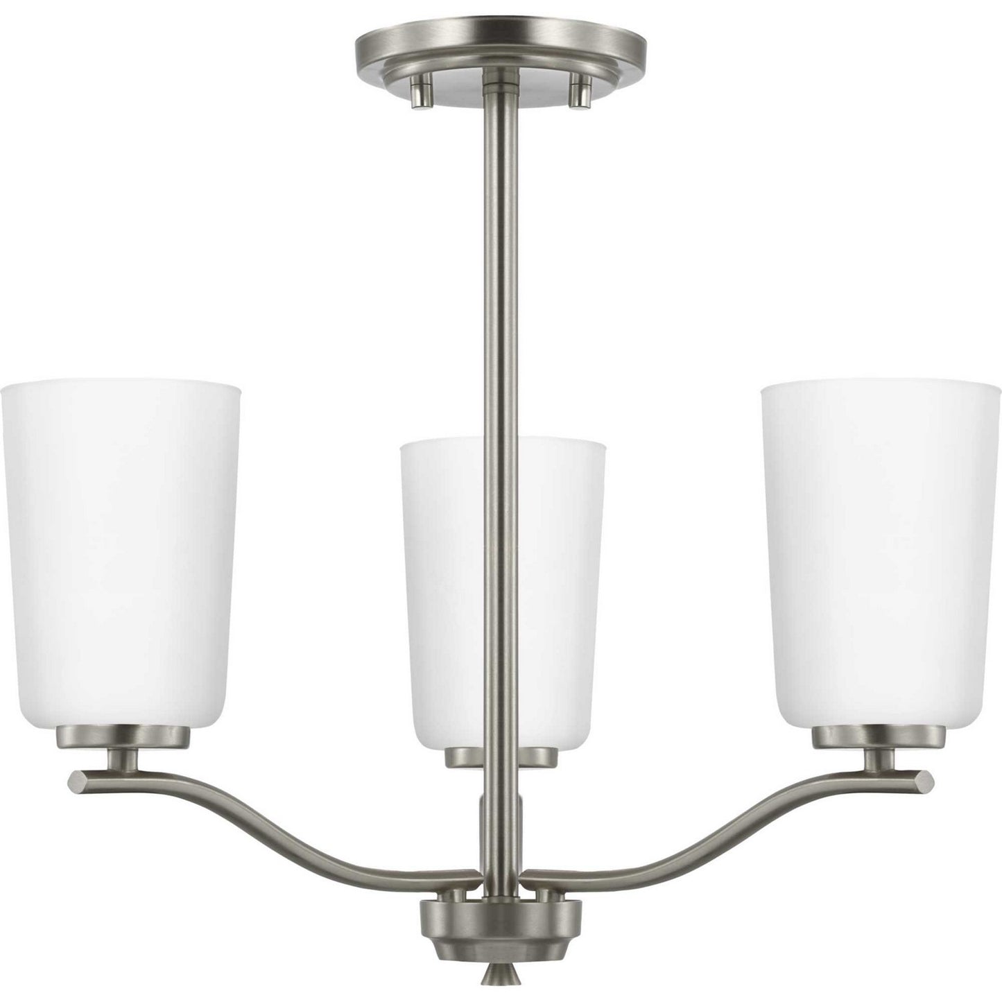 Adley Three Light Chandelier Conv in Brushed Nickel