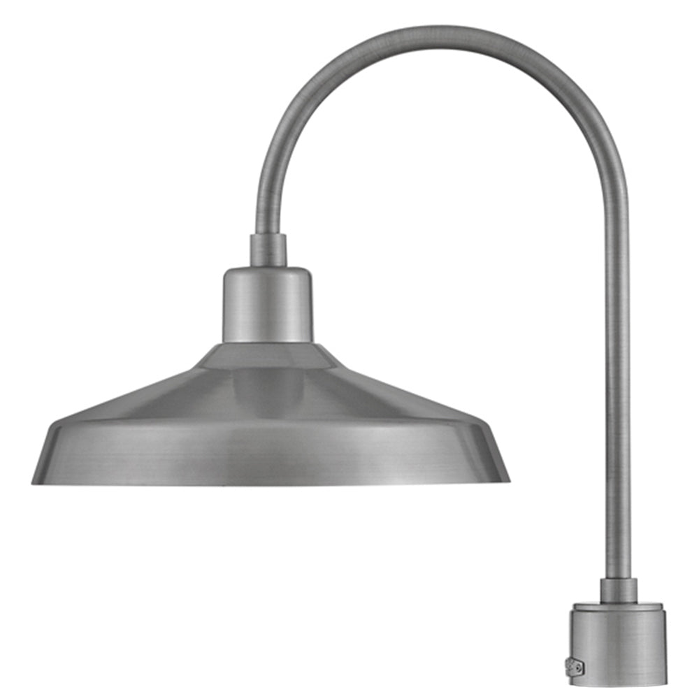 Forge LED Post Top or Pier Mount Lantern in Antique Brushed Aluminum