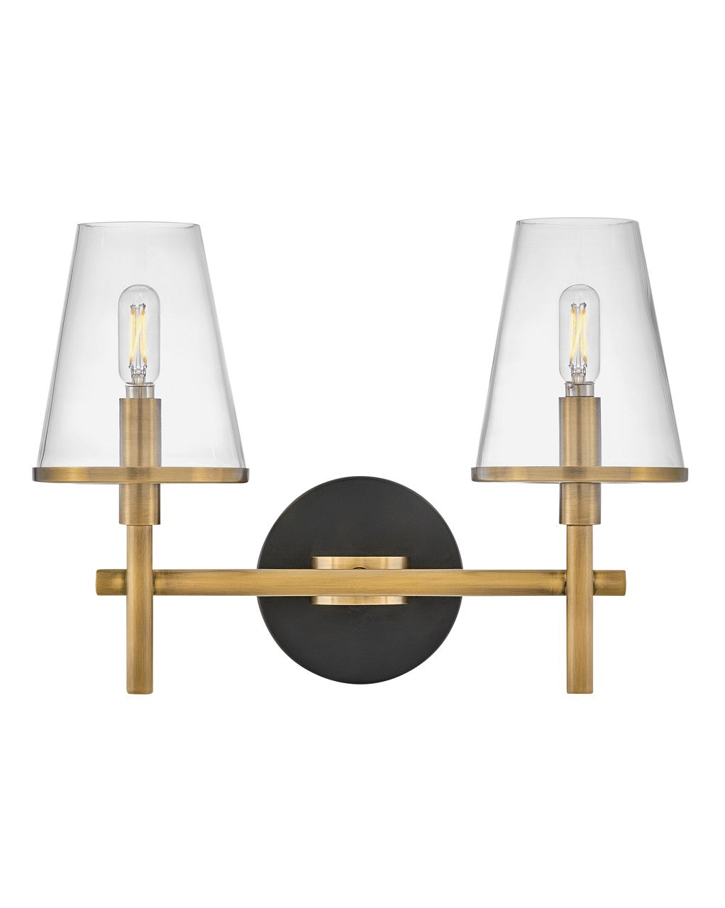 Marten LED Vanity in Heritage Brass