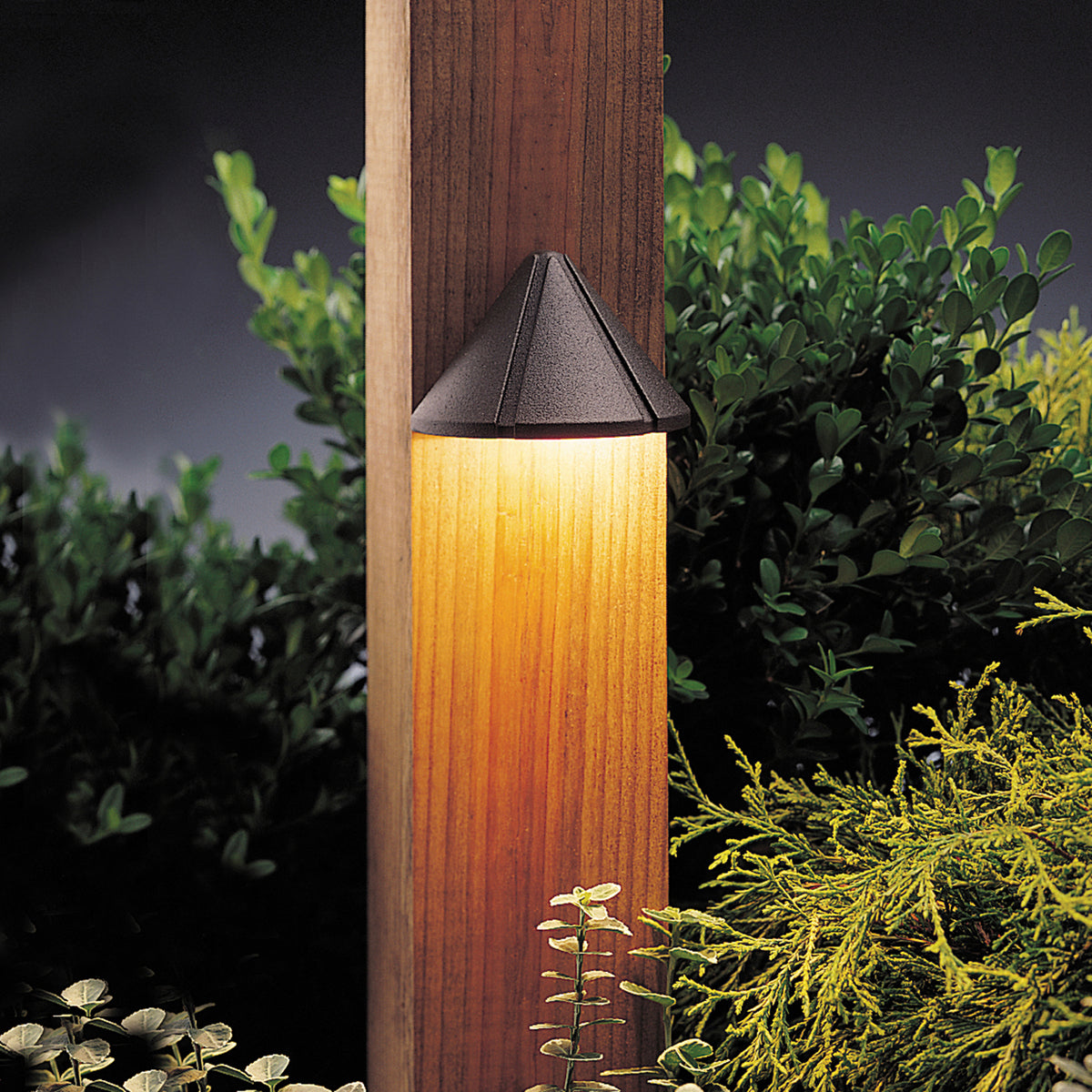 Six Groove One Light Deck in Textured Architectural Bronze