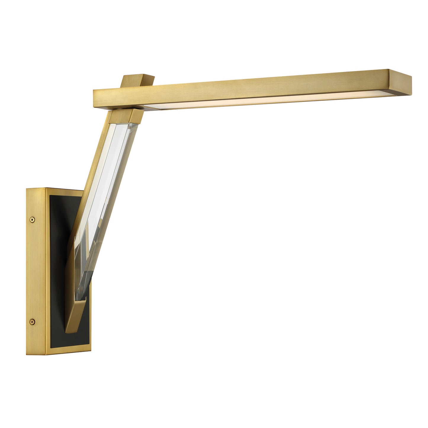 Sauvity LED Wall Sconce in Coal And Soft Brass
