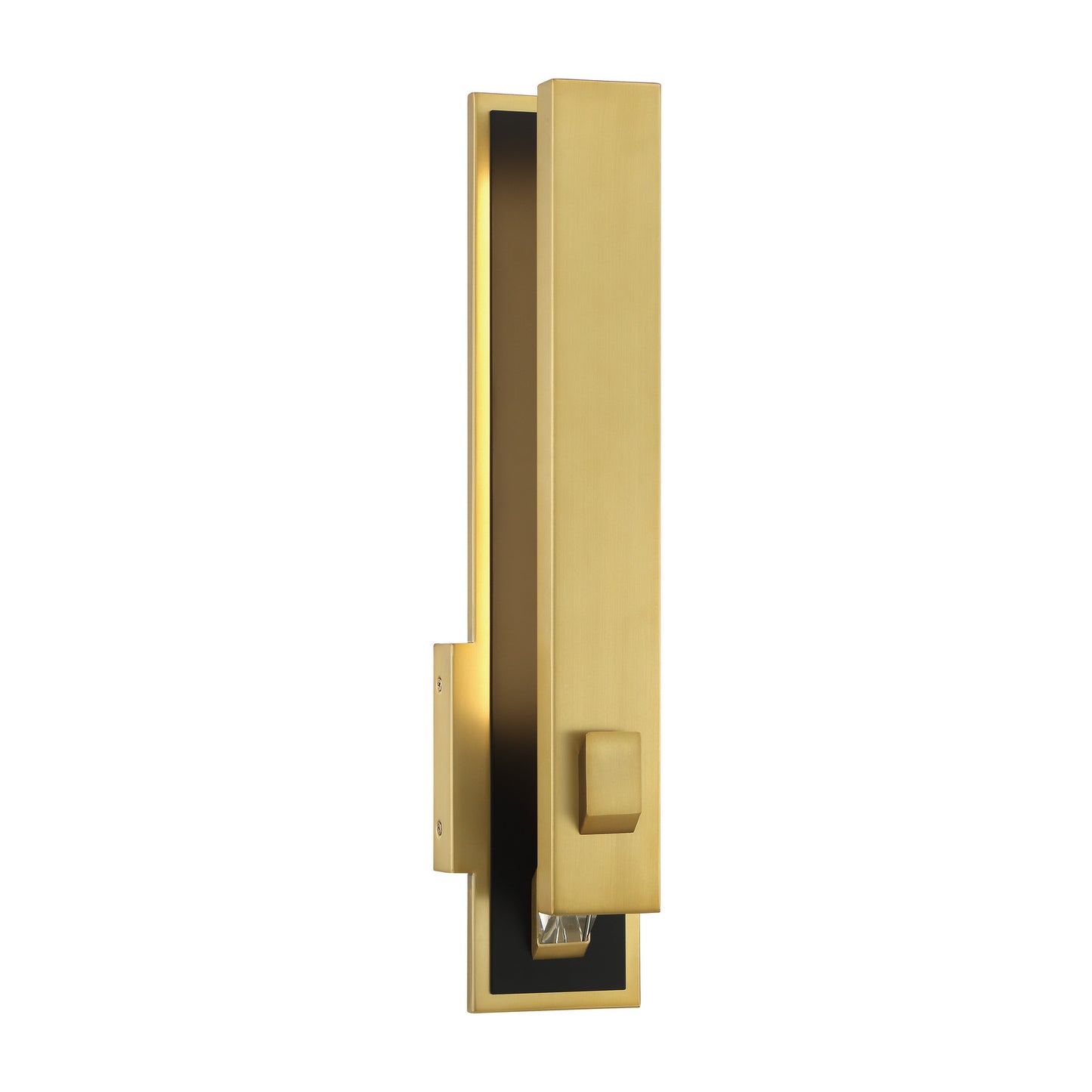 Sauvity LED Wall Sconce in Coal And Soft Brass
