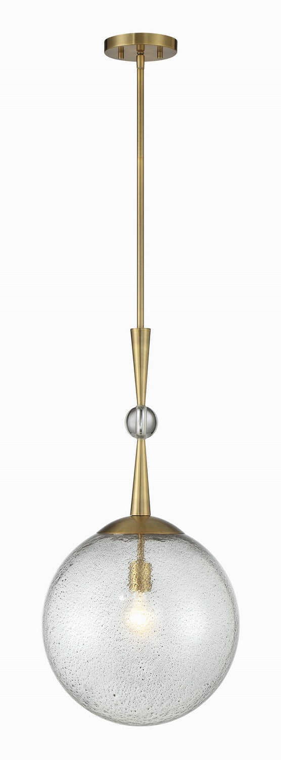 POPULUXE One Light Pendant in Oxidized Aged Brass