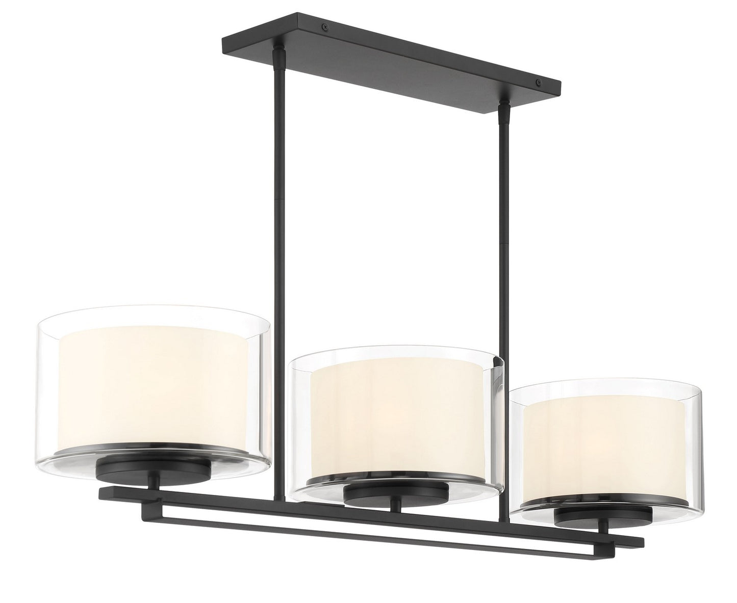 Parsons Studio Three Light Island Pendant in Sand Coal