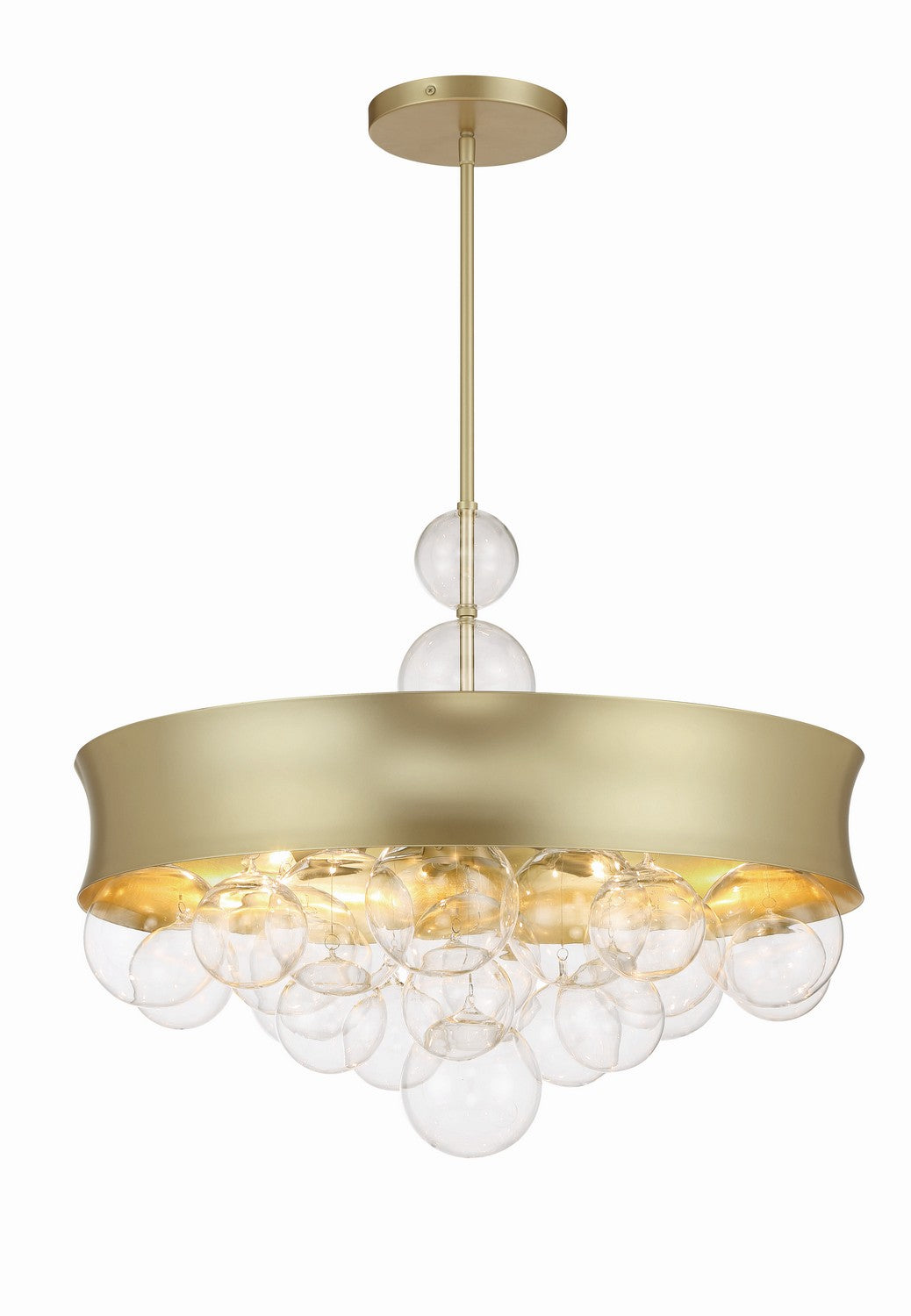 Verdi Square by Robin Baron Eight Light Convertible Pendant in Soft Gold