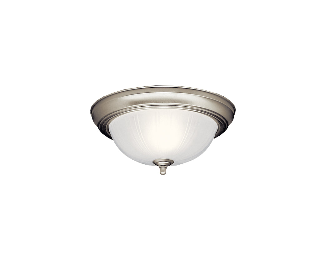 Two Light Flush Mount in Brushed Nickel