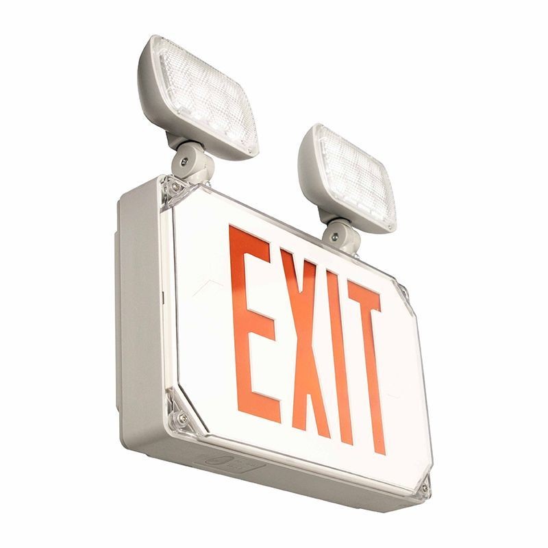 Westgate - XT-CLWP-RG-EM - LED Exit/Emergency Combo Unit Single Face