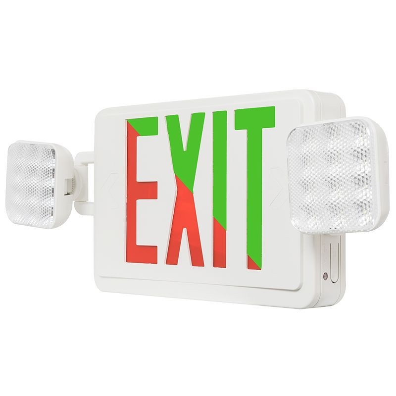 Westgate - XTU-CL-RG-EM-RC - Combo Emergency Light Exit Sign Bi-Color