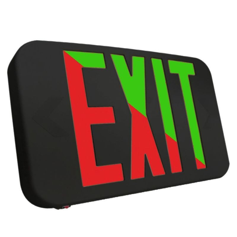 Westgate - XTU-RG-EM-BK - Compact Modern Univ. Exit Sign Bi-Color