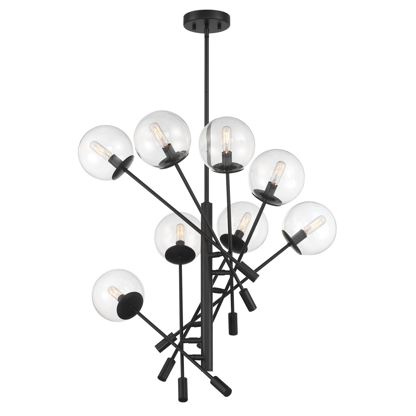 Auresa Eight Light Pendant in Coal