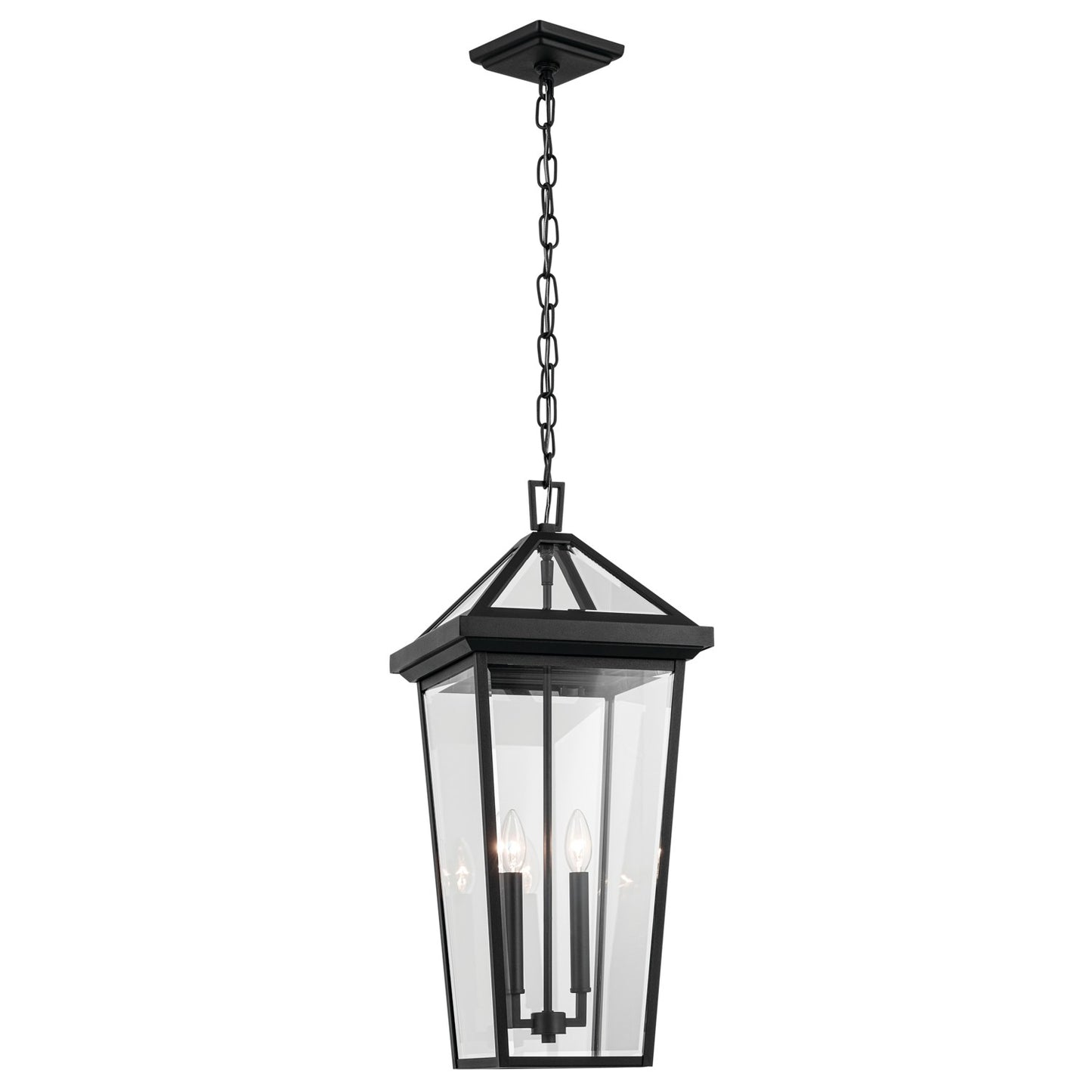 Regence Two Light Outdoor Pendant in Textured Black