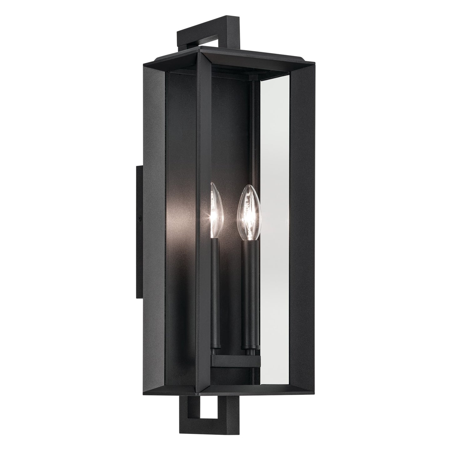 Kroft Two Light Outdoor Wall Mount in Textured Black