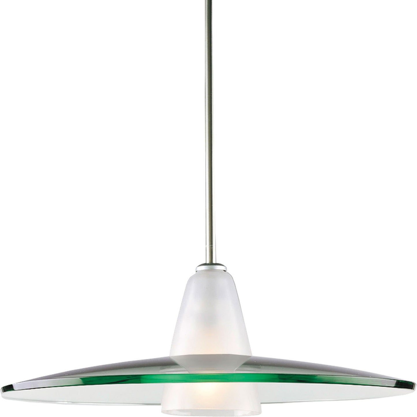 Glass Pendants One Light Pendant in Brushed Nickel