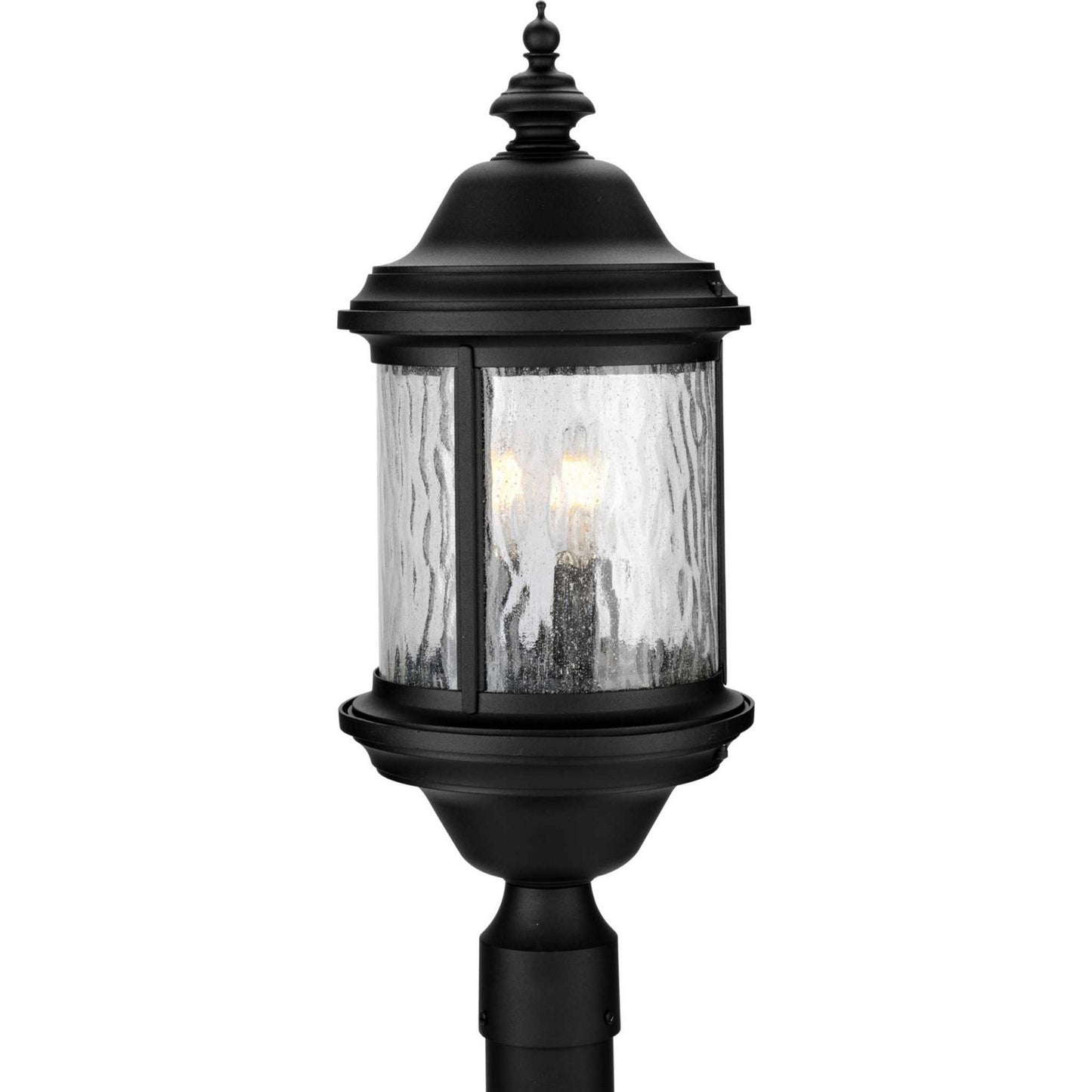 Ashmore Three Light Post Lantern in Textured Black