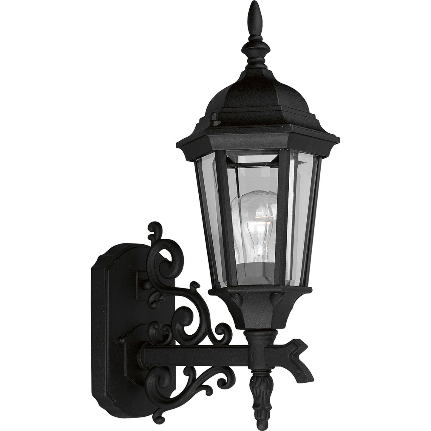 Welbourne One Light Wall Lantern in Textured Black
