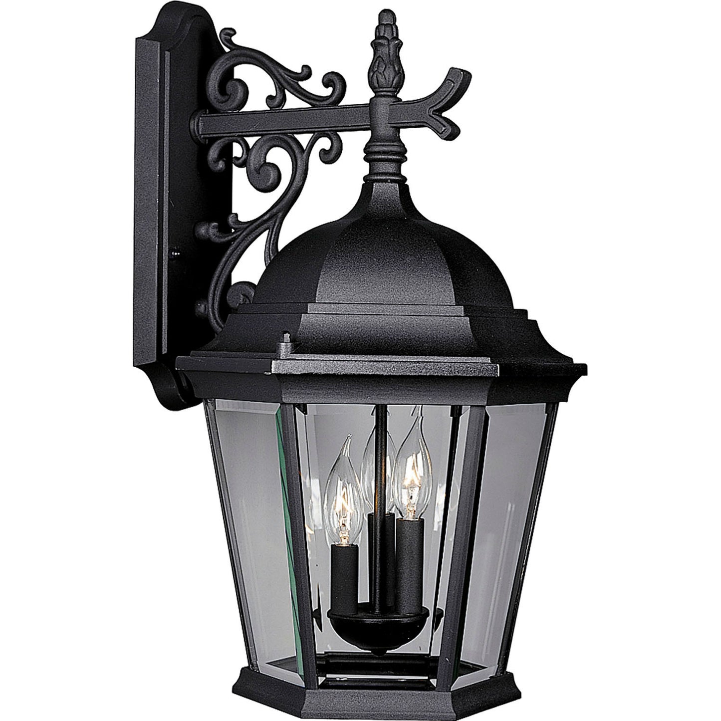Welbourne Three Light Large Wall Lantern in Textured Black