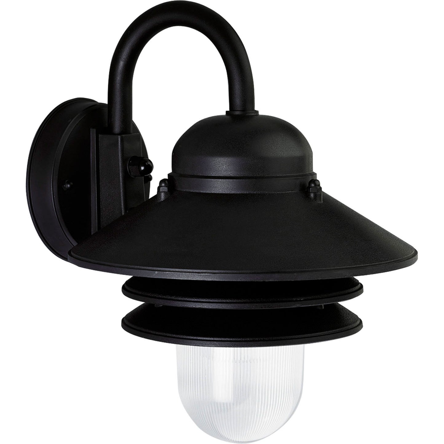 Newport One Light Wall Lantern in Textured Black