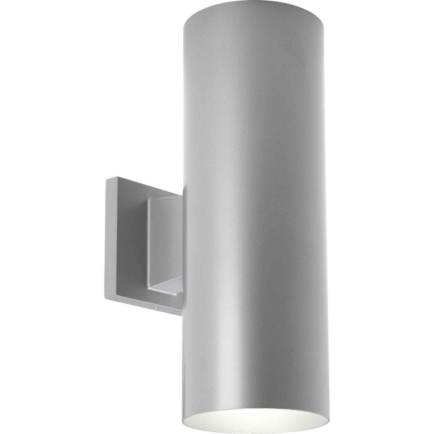 Cylinder Two Light Wall Lantern in Metallic Gray