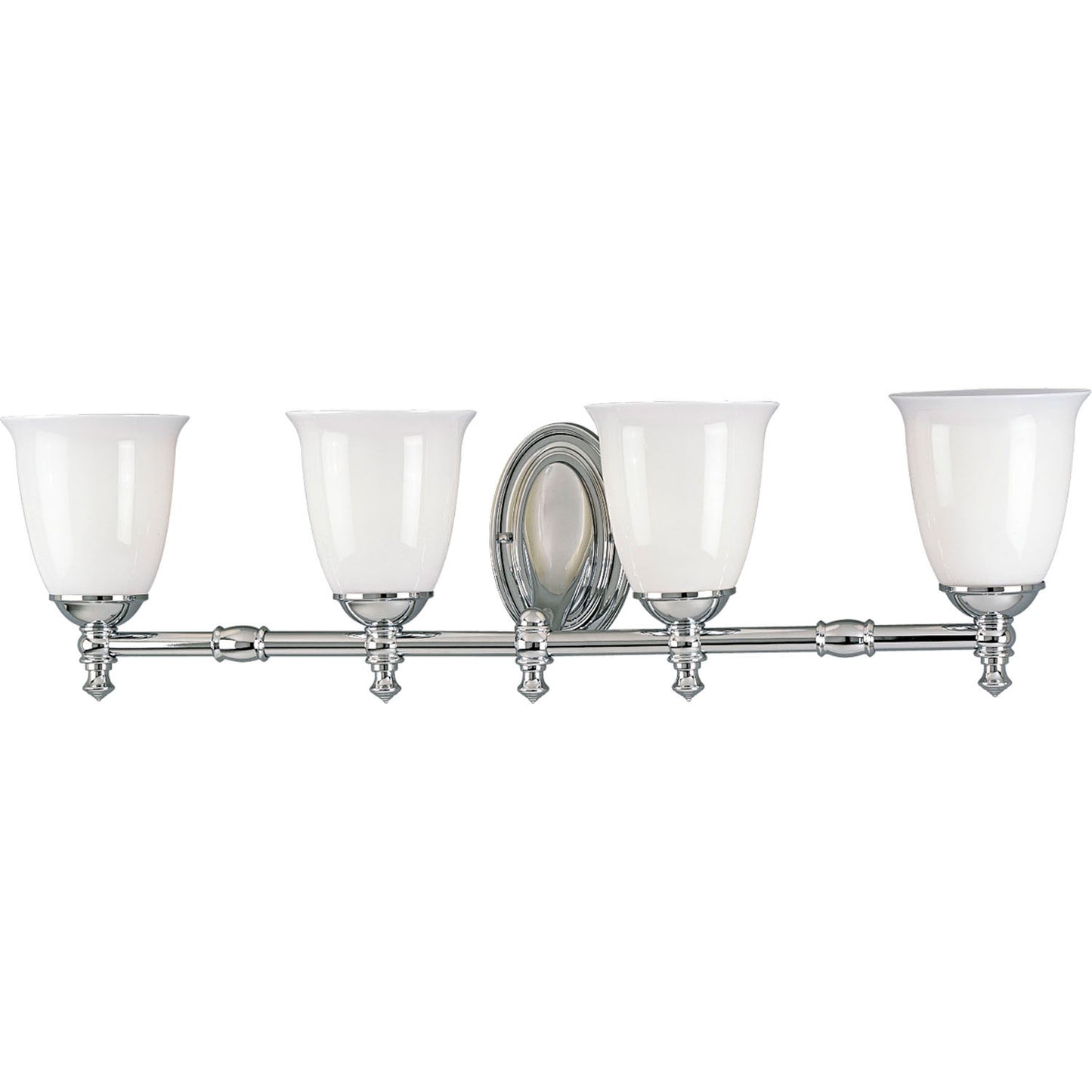 Victorian Four Light Bath in Polished Chrome