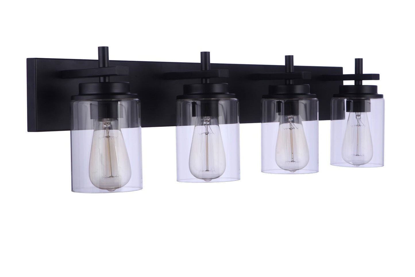 Reeves Four Light Vanity in Flat Black