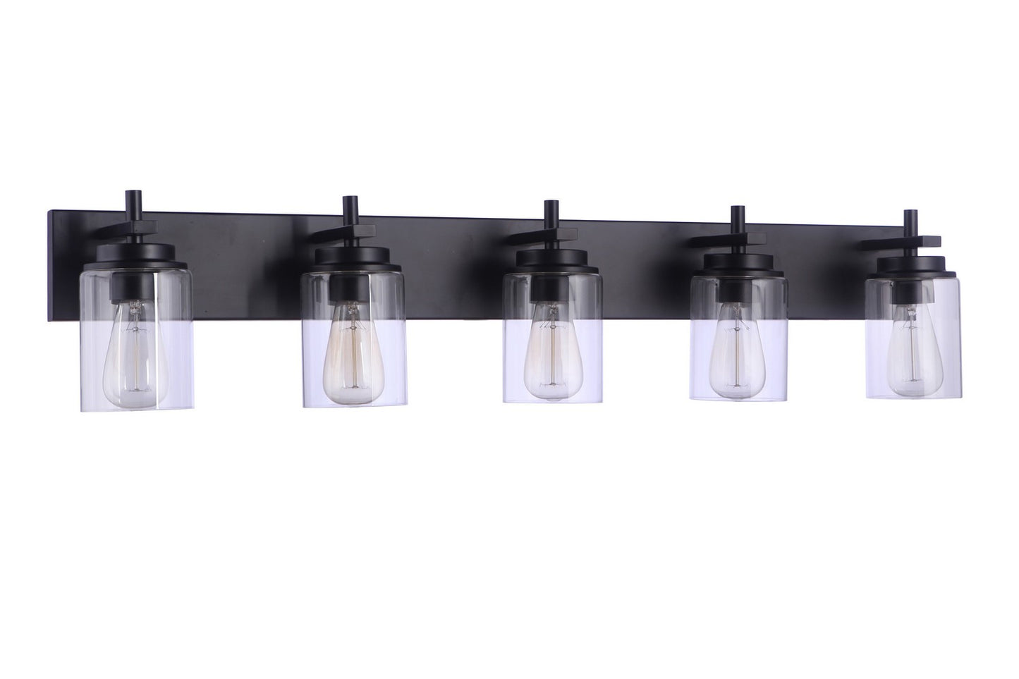 Reeves Five Light Vanity in Flat Black