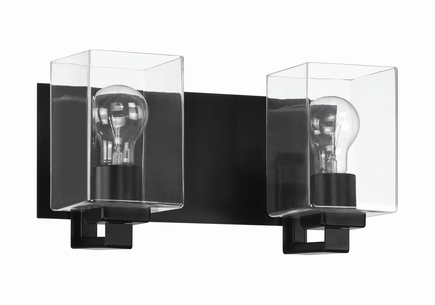 McClane Two Light Vanity in Flat Black