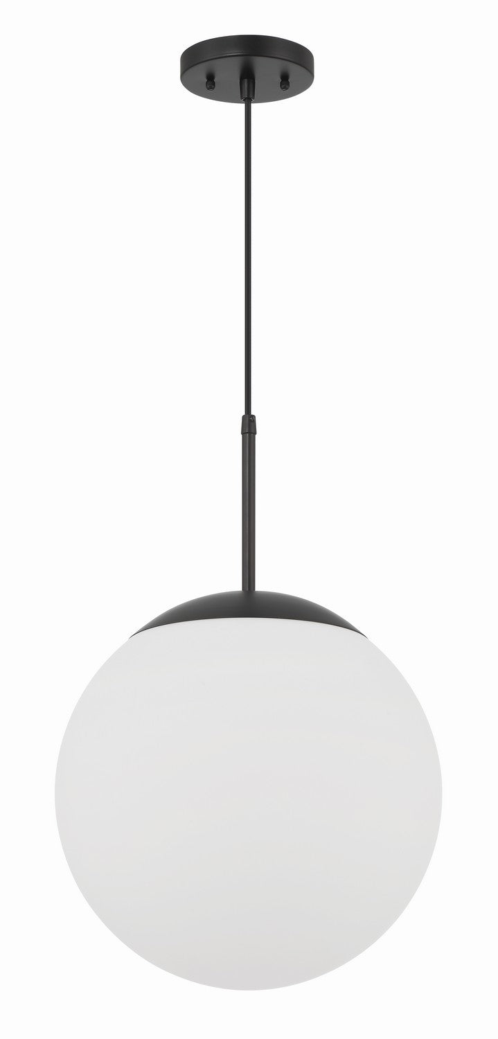 Gaze One Light Pendant in Flat Black