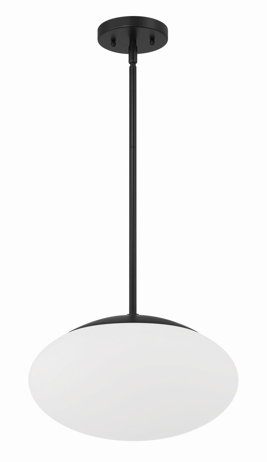 Gaze One Light Pendant in Flat Black