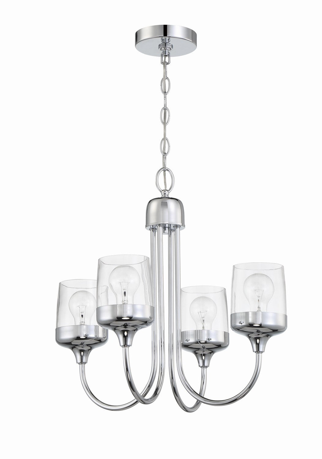 Wrenn Four Light Chandelier in Chrome