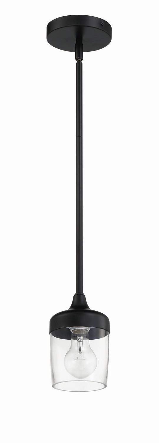 Wrenn One Light Mini Pendant in Flat Black