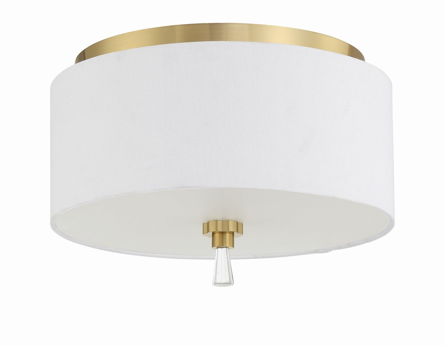 Fortuna Two Light Flushmount in Satin Brass