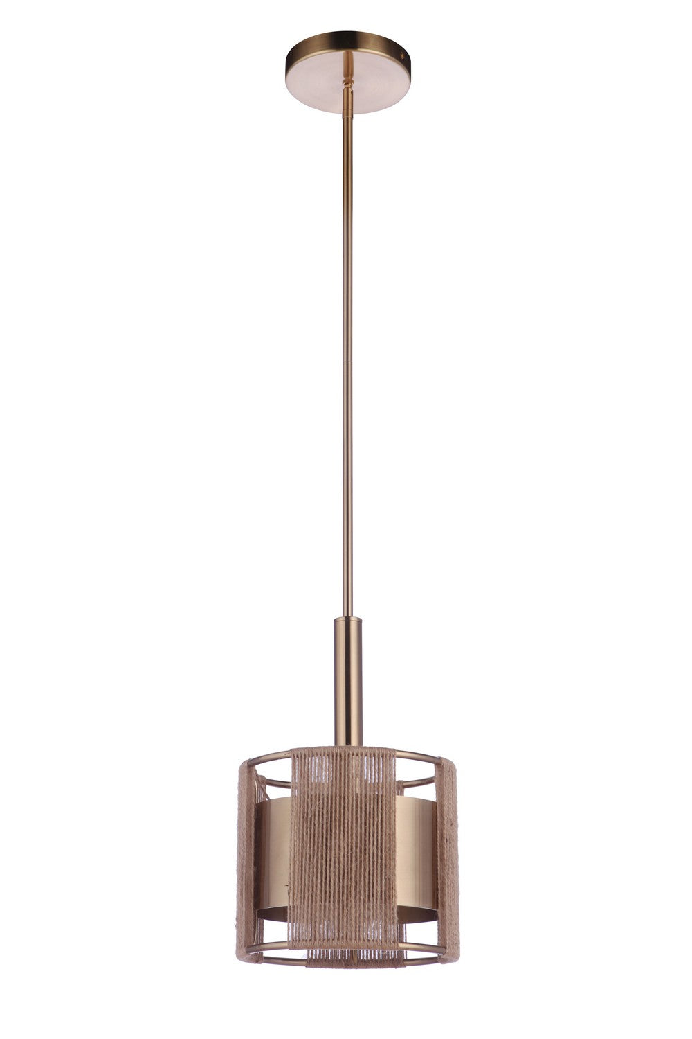 Kensey One Light Mini Pendant in Satin Brass