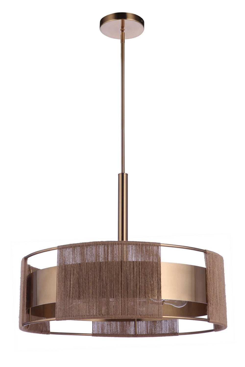 Kensey Six Light Pendant in Satin Brass