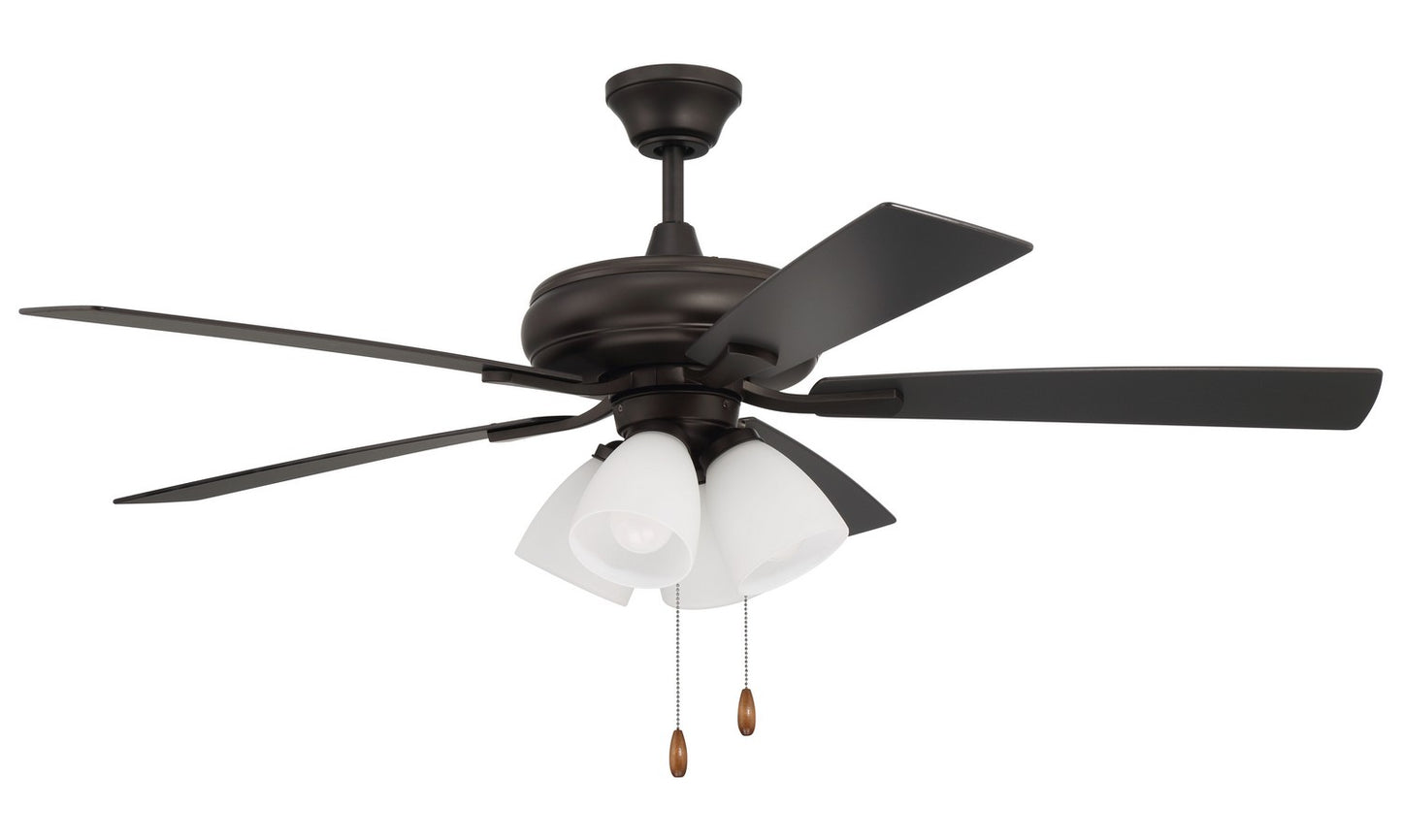 Craftmade - ECF114ESP5-ESPWLN - 52" Ceiling Fan - Eos Frost 4 Light - Espresso