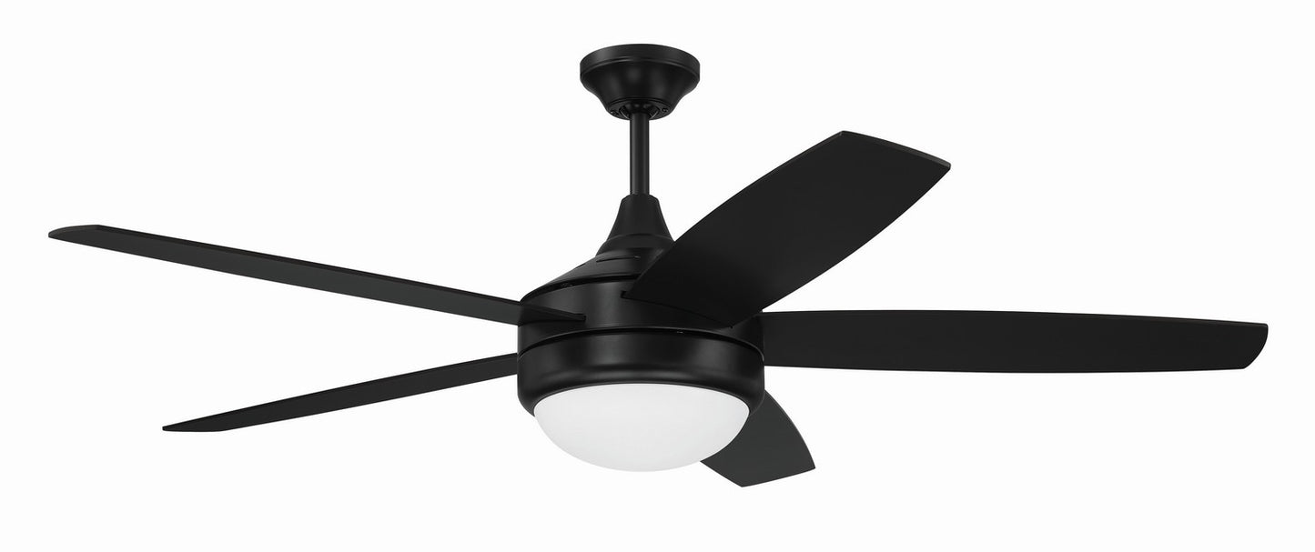 Craftmade - PHZ52FB5 - 52" Ceiling Fan - Phaze II 5- Blade - Flat Black