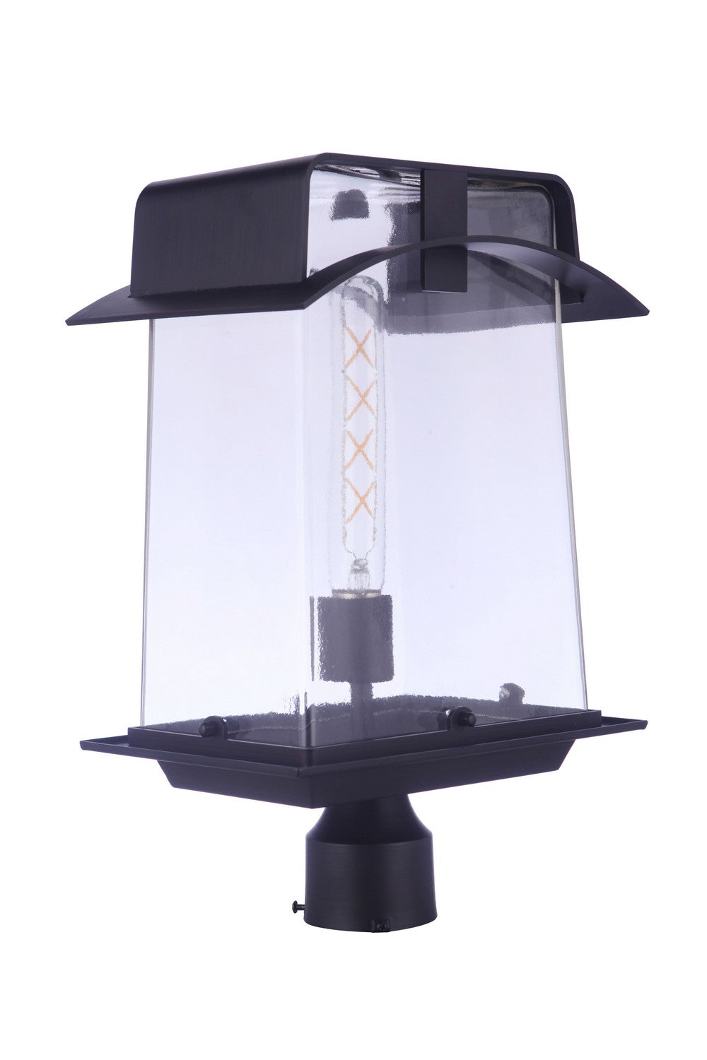 Smithy One Light Outdoor Post Mount in Aged Bronze Brushed