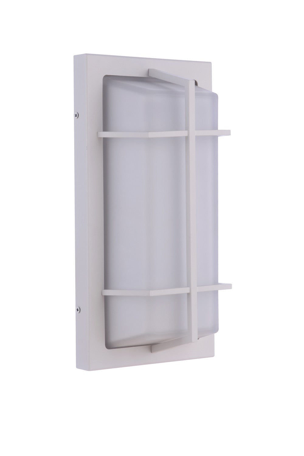 Bulkhead Rectangular Two Light Outdoor Bulkhead in Textured White