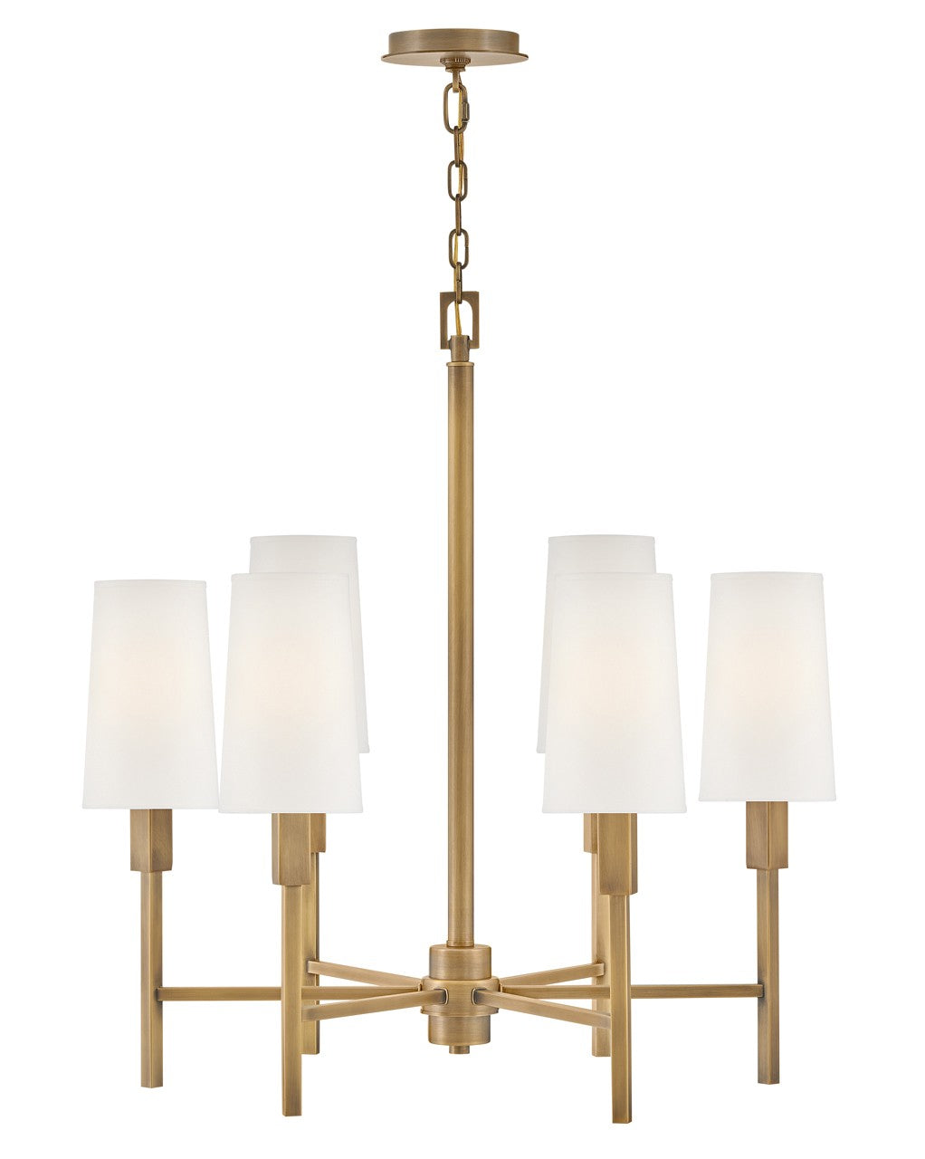 Fenwick LED Chandelier in Heritage Brass