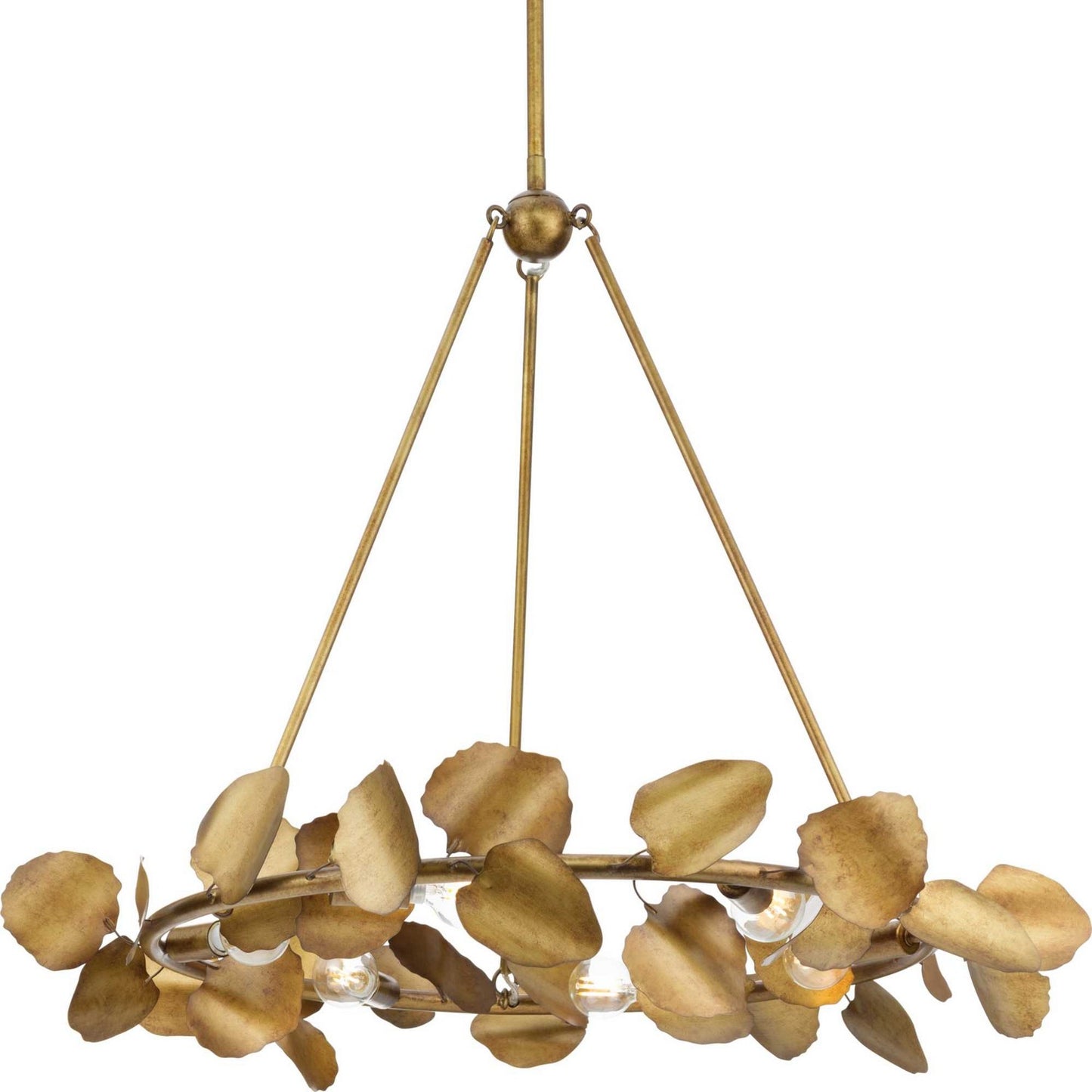 Laurel Six Light Chandelier in Gold Ombre