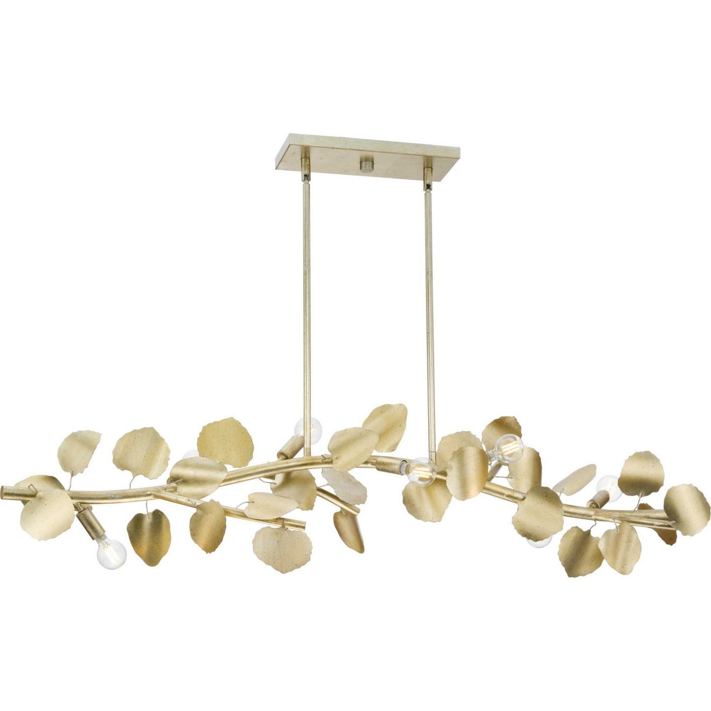 Laurel Seven Light Island Pendant in Gilded Silver