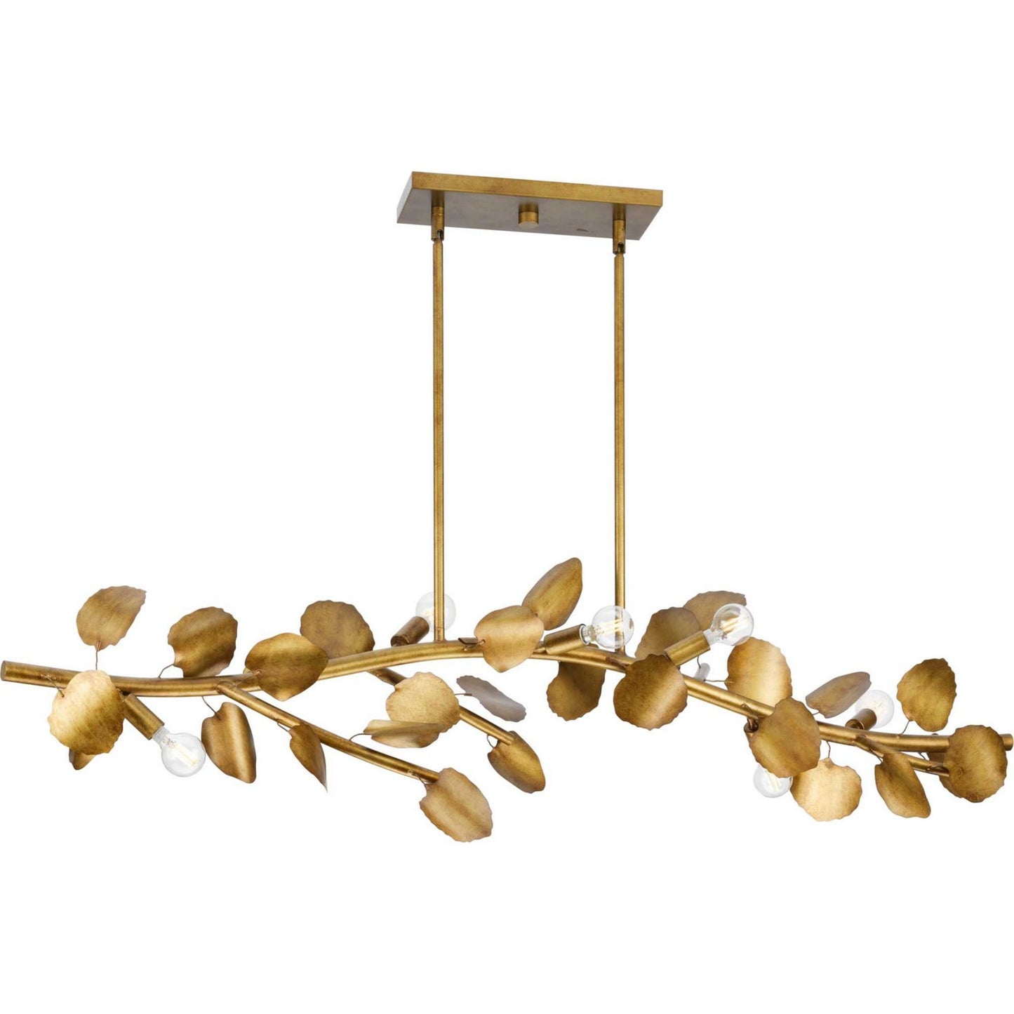 Laurel Seven Light Island Pendant in Gold Ombre